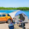 Outsunny 2000mm Waterproof SUV Tent, Car Tent with 3 Doors and Mesh Window, for 5-6 Person Camping Travel, Gray and Blue