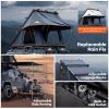 Adventurer Pro Rooftop Tent Hard Shell with USB Outlet, Side Awning, Replaceable Rain Fly&Luggage Racks for 4 Season Camping