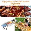 Foldable Charcoal BBQ Grill Stainless Steel Grill Net Easy Setup Portable Tabletop Barbecue Grill for Camping Picnic Outdoor Party Backyard