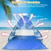 Pop Up Beach Tent Sun Shade Shelter Anti-UV Automatic Waterproof Tent Canopy for 2/3 Man w/ Net Window Storage Bag